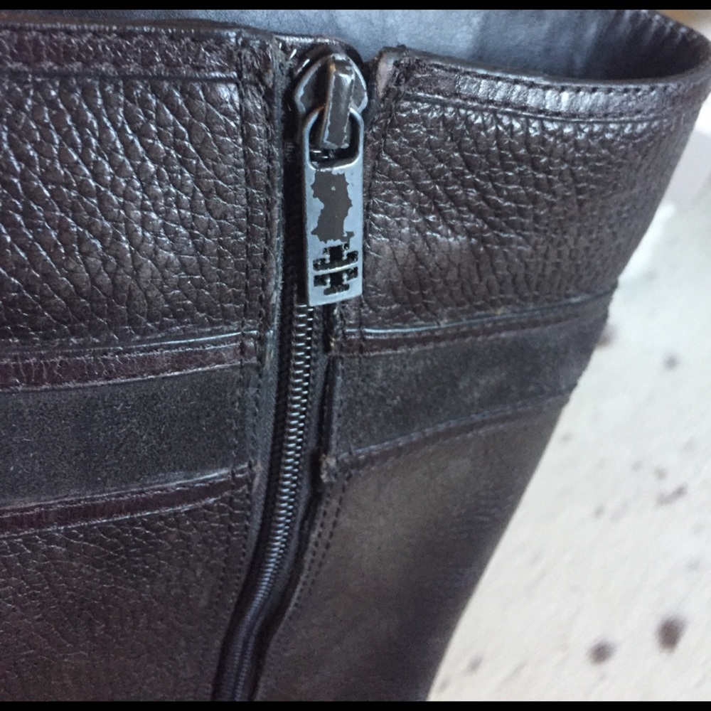 Tory Burch Brown Leather Riding Boots sz 8 - Picture 3 of 5